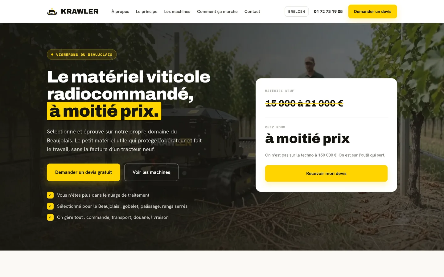 Site réalisé pour Krawler